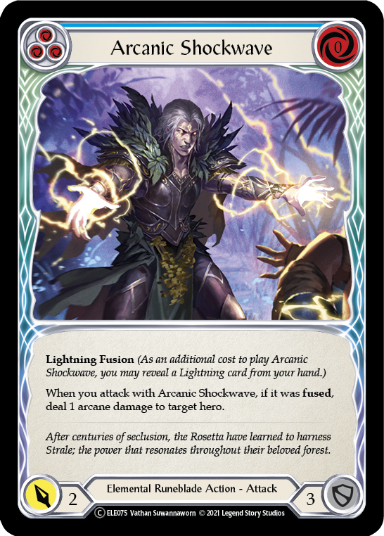 Arcanic Shockwave (Blue) [U-ELE075] Unlimited Rainbow Foil