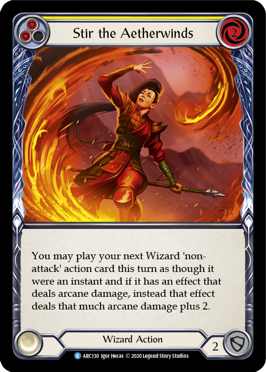 Stir the Aetherwinds (Yellow) [ARC130] Unlimited Rainbow Foil