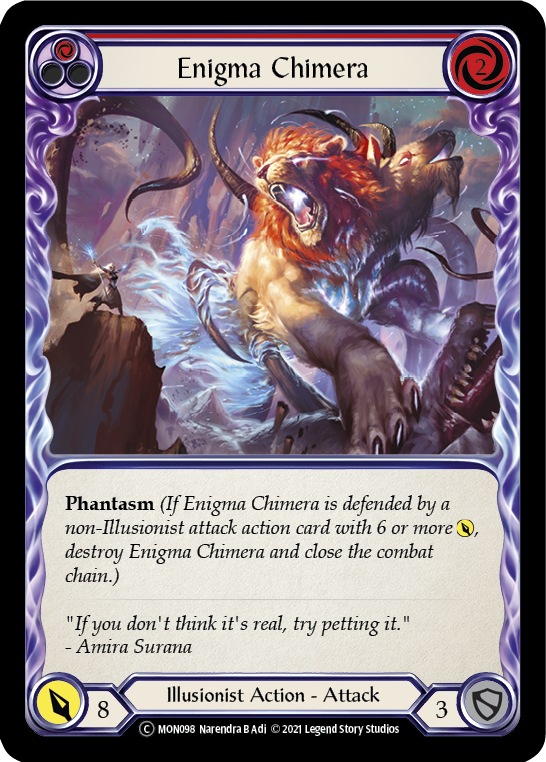 Enigma Chimera (Red) (Rainbow Foil) [U-MON098-RF] Unlimited Rainbow Foil