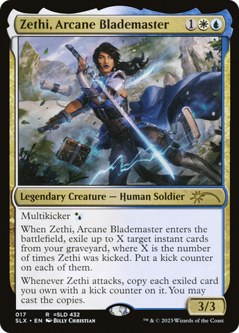 Zethi, Arcane Blademaster [Secret Lair: Universes Within]