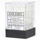CHX 23801 Translucent 12mm d6 Clear/White Block (36)