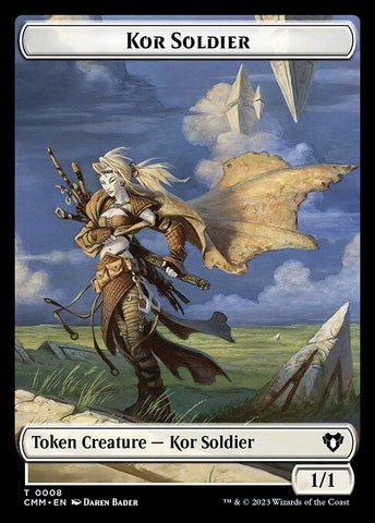 Thopter // Kor Soldier Double-Sided Token [Commander Masters Tokens]