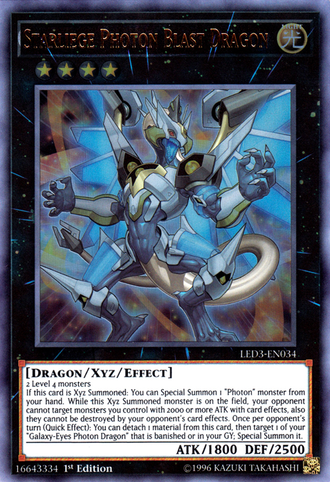 yugioh cards photon Starliege Photon Blast Dragon [LED3-EN034] Ultra Rare