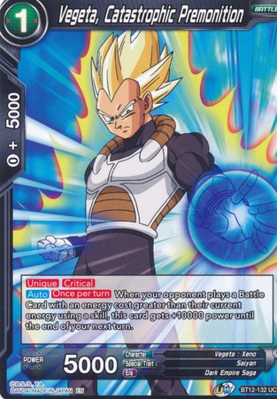 Vegeta, Catastrophic Premonition [BT12-132]