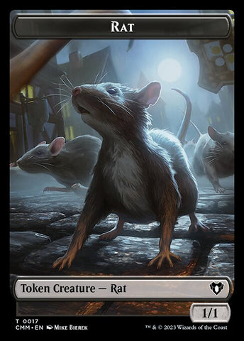 Treasure // Rat Double-Sided Token [Commander Masters Tokens]
