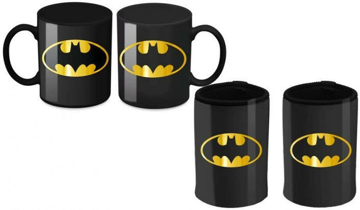 Batman Coffee Mug and Can Cooler Logo