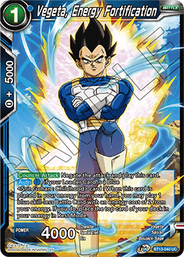 Vegeta, Energy Fortification (Uncommon) [BT13-040]