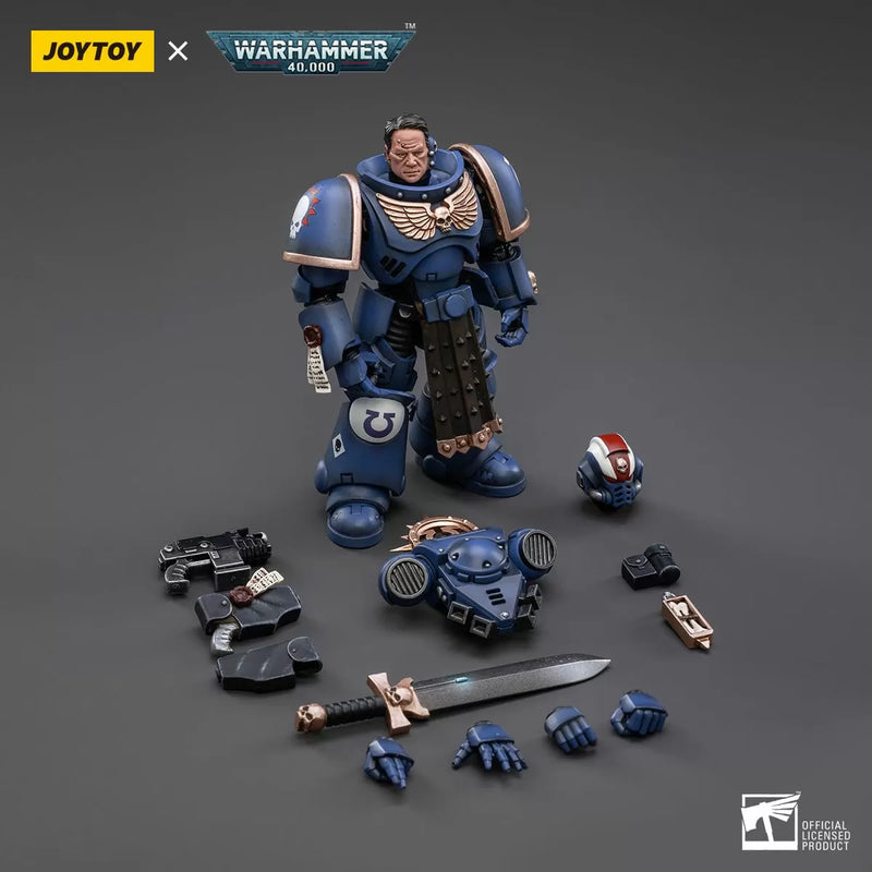 Space Marine Miniatures: 1/18 Scale Ultramarines Primaris Lieutenant Amulius