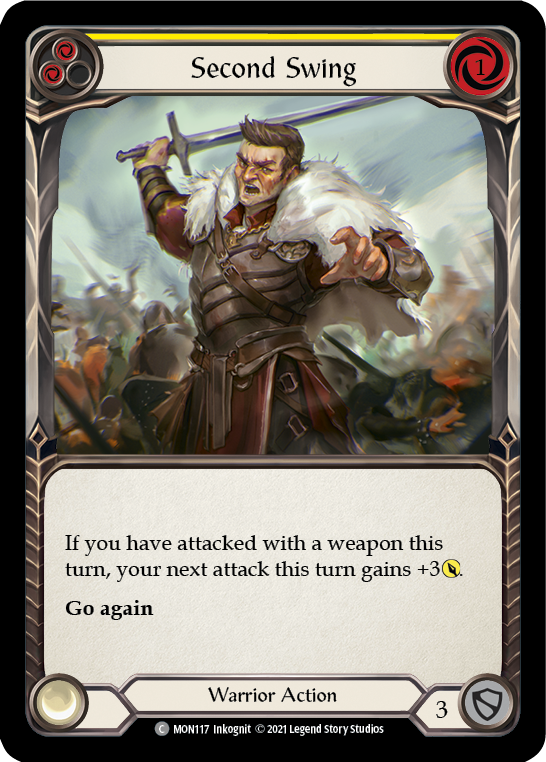Second Swing (Yellow) (Rainbow Foil) [MON117-RF] 1st Edition Rainbow Foil