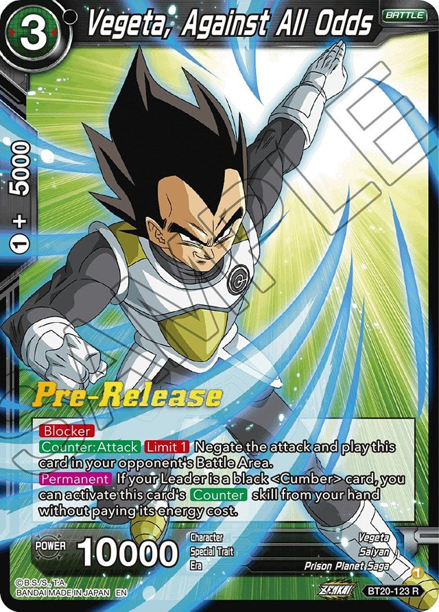 Vegeta, Against All Odds (BT20-123) [Power Absorbed Prerelease Promos]