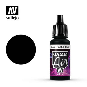 Vallejo 72751 Game Air Black 17 ml Acrylic Airbrush Paint