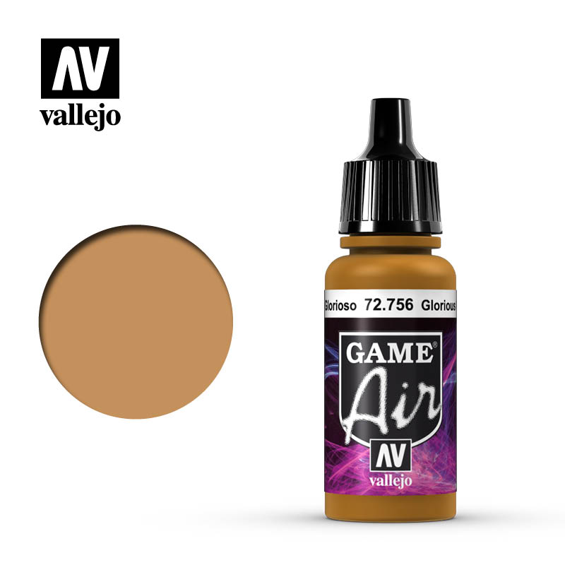 Vallejo 72756 Game Air Glorious Gold 17 ml Acrylic Airbrush Paint