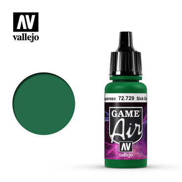 Vallejo 72729 Game Air Sick Green 17 ml Acrylic Airbrush Paint