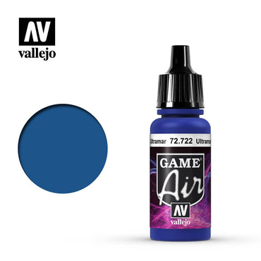 Vallejo 72722 Game Air Ultramarine Blue 17 ml Acrylic Airbrush Paint
