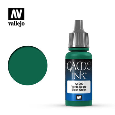 Vallejo 72090 Game Colour Ink Black Green 17 ml Acrylic Paint