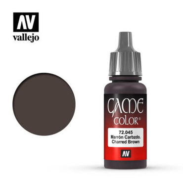 Vallejo 72045 Game Colour Charred Brown 17 ml Acrylic Paint