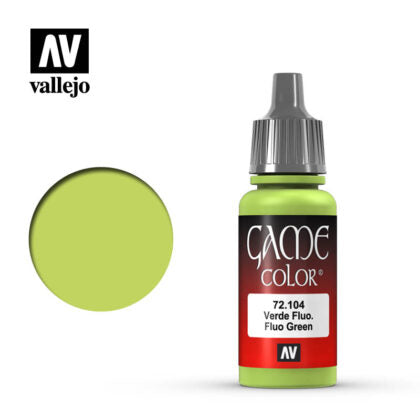 Vallejo 72104 Game Colour Fluo Green 17 ml Acrylic Paint