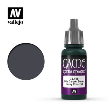 Vallejo 72155 Game Colour Extra Opaque Heavy Charcoal 17 ml Acrylic Paint