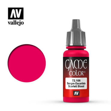 Vallejo 72106 Game Colour Scarlett Blood 17 ml Acrylic Paint