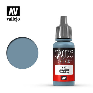 Vallejo 72102 Game Colour Steel Grey 17 ml Acrylic Paint