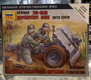 Zvezda 6156 1/72 German 75-mm Infantry Gun Plastic Model Kit