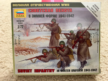 Zvezda 6197 1/72 Soviet Infantry (Winter Uniform) Plastic Model Kit