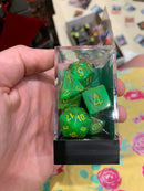 Chessex D7-Die Set Dice Vortex Slime Yellow 7 PK (7 Dice in Display)