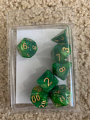 TMG RPG Dice - Lichs Aura Green Fusion 16mm (set of 7)