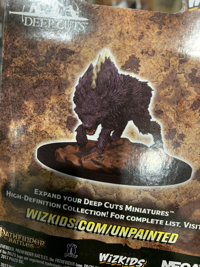 Pathfinder Deep Cuts Unpainted Miniatures Dire Wolf