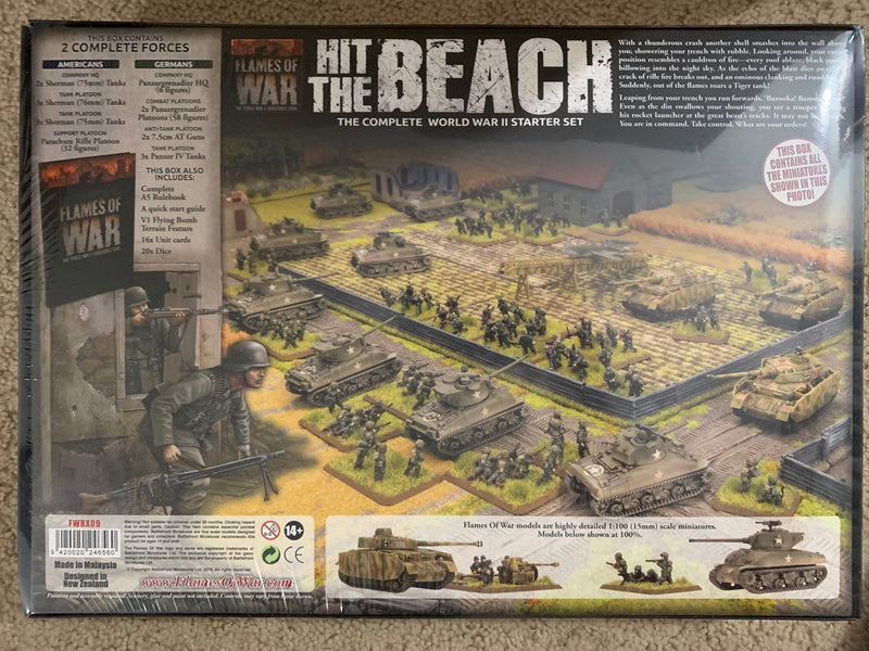 Hit The Beach Army Set (German & American 11x Tanks, 2x Guns, 96x figs - Plastic)