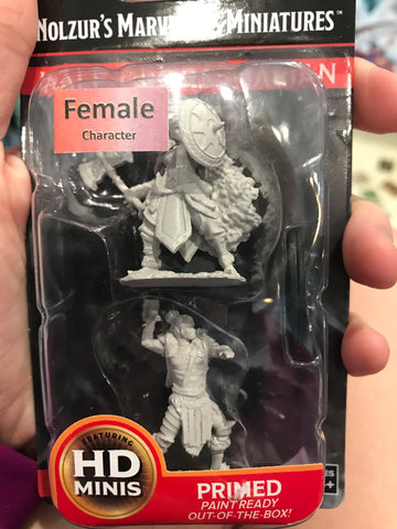 Miniature - Female Half Orc Barbarian
