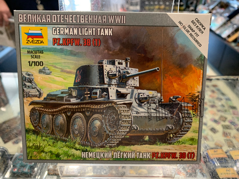 Zvezda 6130 1/100 German 38t Tank Plastic Model Kit