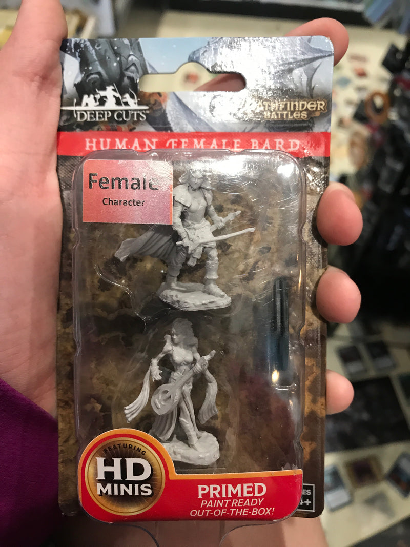 Pathfinder Deep Cuts Unpainted Miniatures - Human Female Bard