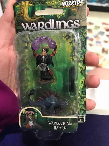 Miniature - Wardlings Warlock & Lizard