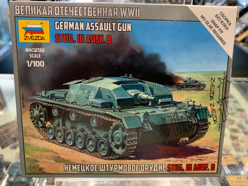 Zvezda 6155 1/100 Sturmgeschütz III Ausf.B Plastic Model Kit