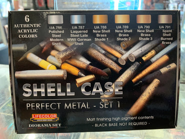 Lifecolor CS47 Shell Case Metal Colour Set 1 Acrylic Paint Set