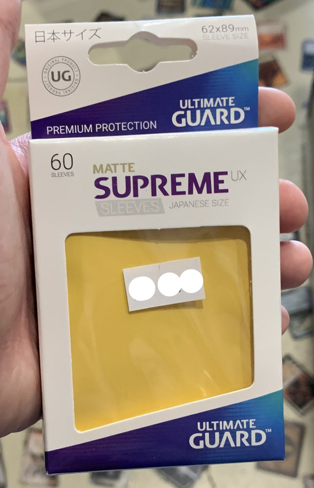 Ultimate Guard Supreme UX Sleeves Japanese Size Matte Yellow (60)
