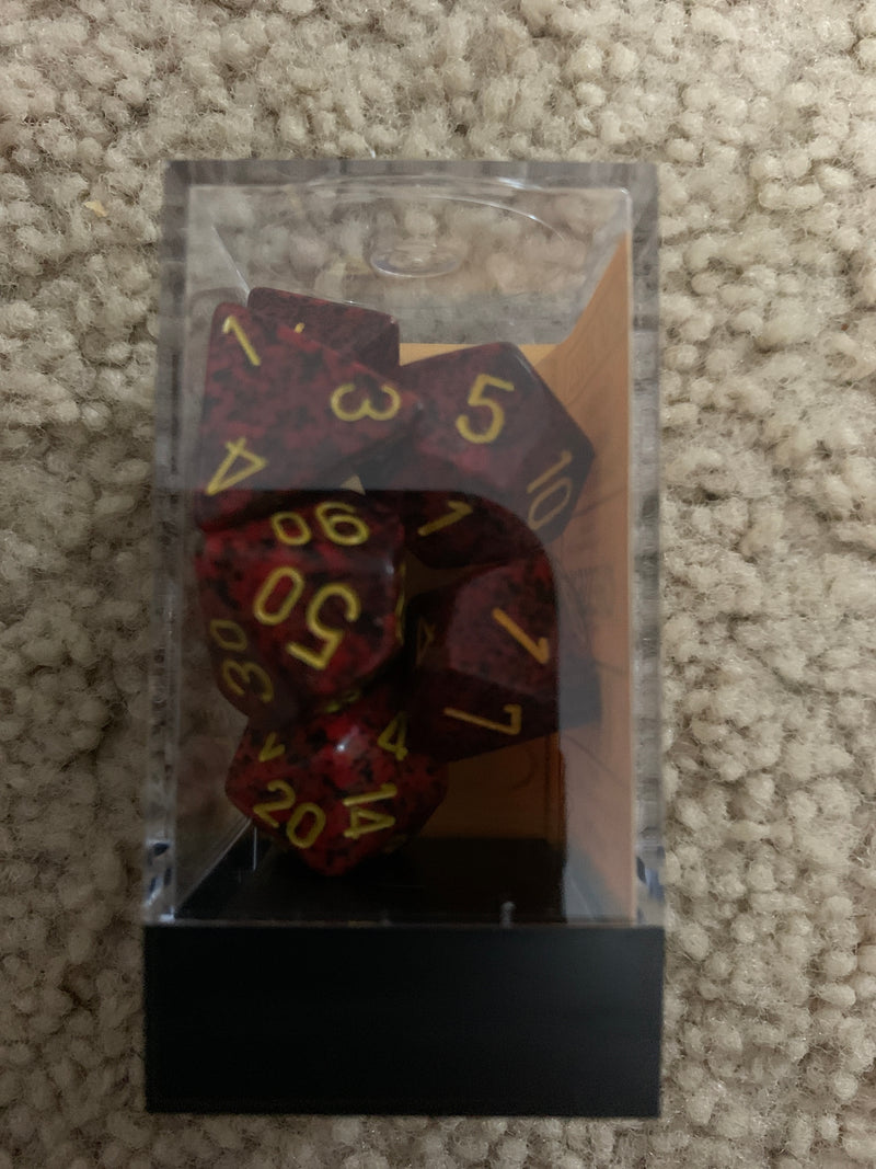Chessex D7-Die Set Dice Speckled Polyhedral Mercury (7 Dice in Display)