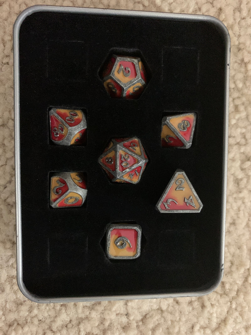 Die Hard Dice Metal RPG Set - Spellbinder Brimstone