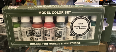 Vallejo 70105 Model Colour Orcs & Goblins 8 Colour Acrylic Paint Set