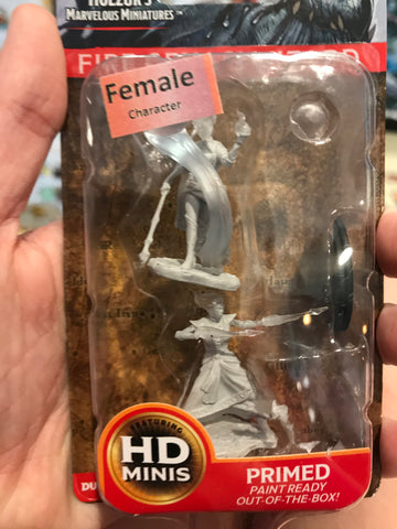 Miniature - Female Fire Genasi Wizard