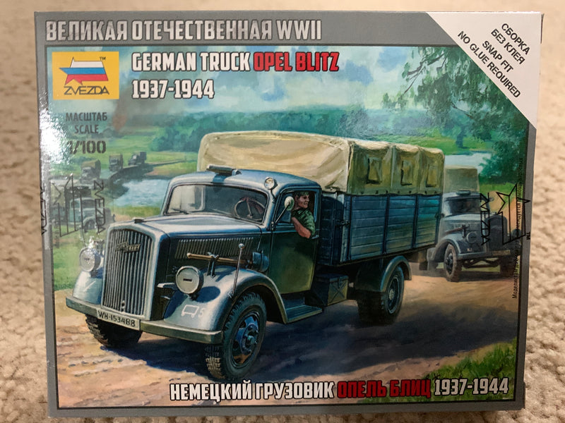 Zvezda 6126 1/100 German 3t Truck Plastic Model Kit