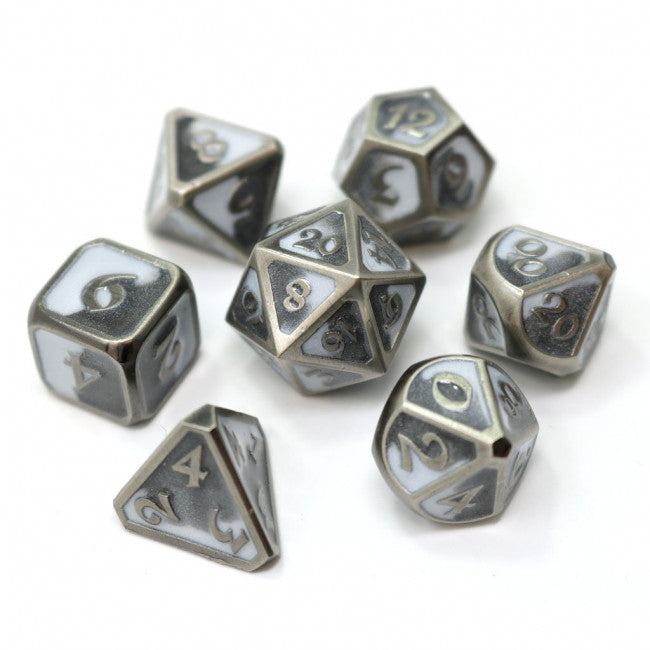 DieHardDice 7 Piece RPG Set: Mythica Spellbinder Spellbinder Shadesteel