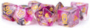 MDG Unicorn Resin Polyhedral Dice Set - Blushing Steel