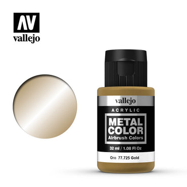 Vallejo 77725 Metal Color Gold 32ml Acrylic Paint