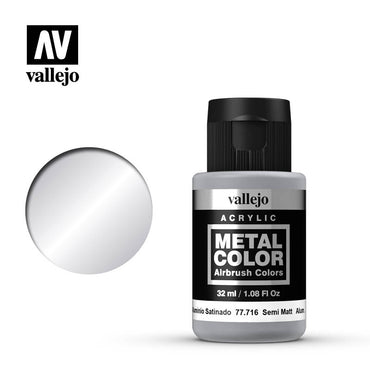Vallejo 77716 Metal Color Semi Matte Aluminium 32ml Acrylic Paint