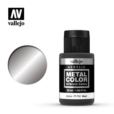 Vallejo 77712 Metal Color Steel 32ml Acrylic Paint