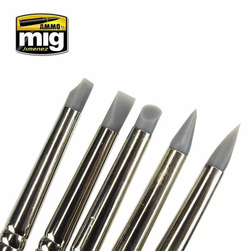 Ammo by MIG Brushes Rubber Brush Set