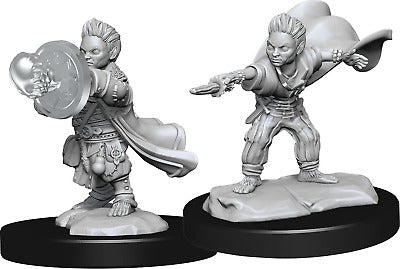 Miniature - Pathfinder - Unpainted Halfling Wizard Male