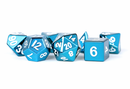 MDG 16mm Metal Polyhedral Dice Set: Blue